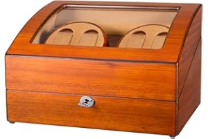 JQUEEN 4 Automatic Watch Winder with 6 Storage Case