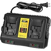 DCB102 20V MAX Battery Charger Replacement for Dewalt Battery Charger, 2 Port Charger Compatible with Dewalt 12V-20V Batteries
