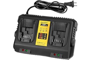 COOMYXIN DCB102 20V MAX Battery Charger Replacement for Dewalt Battery Charger, 2 Port Charger Compatible with Dewalt 12V-20V Batteries