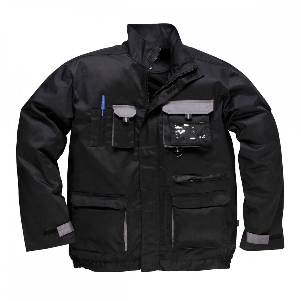 Portwest Texo Contrast Jacket, Size: S, Colour: Black, TX10BKRS