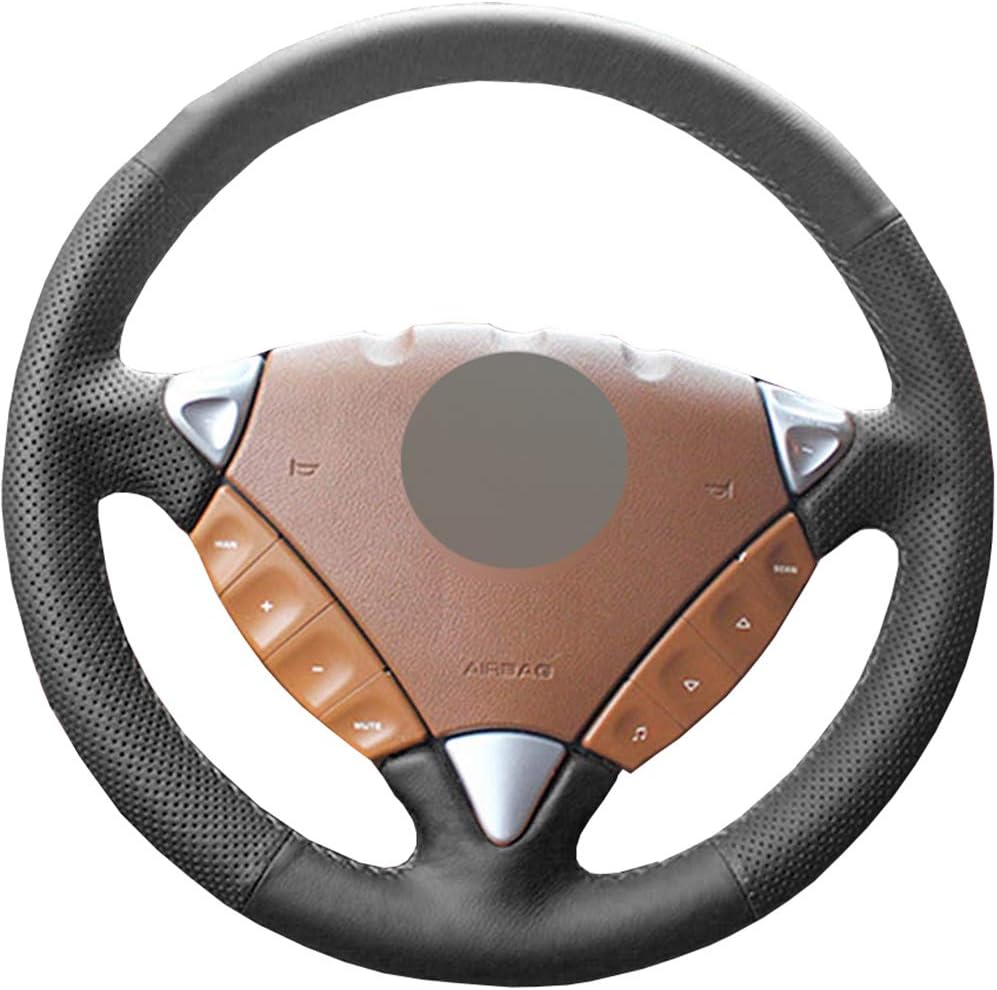 DBBXYQ Car Steering Wheel Cover，For Porsche Cayenne 2006 2007 2008 2009 2010,DIY Hand-Stitched Leather Steering Wheel Cover