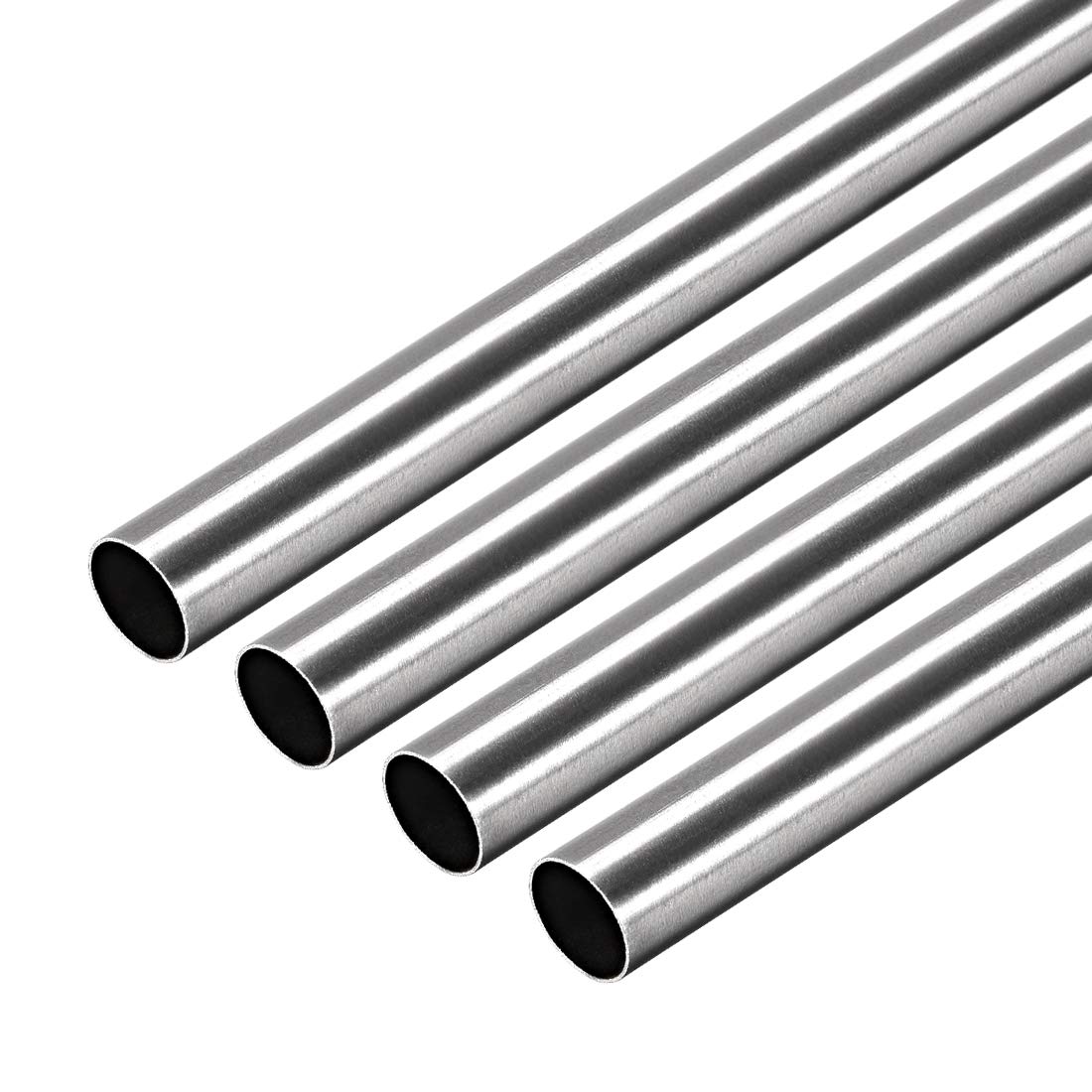 uxcell 304 Stainless Steel Round Tubing 8mm OD 0.2mm Wall Thickness 250mm Length Seamless Straight Pipe Tube 4 Pcs