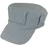 NOVELTY GIANT WWW.NOVELTYGIANT.COM Blue and White Railroad Engineer Train Conductor Adult Hat