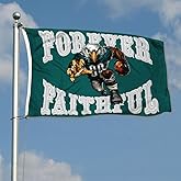 Rekkis Philadelphia City Football Sport Fans Flag 3x5Feet Forever Faithful Champions Flag Banner with 2 Brass Grommets Garden Party Wall Decor (Green)