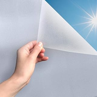 MARAPON ® Fensterfolie selbsthaftend Blickdicht [60x200 cm] inkl. eBook mit Profitipps - Sichtschutzfolie Anti-UV mit statischer Haftung - Milchglasfolie