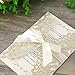 Hosmsua 20PCS 5.12 x 7.3'' Glitter Laser Cut Flora Wedding Invitation with Ribbons and Envelopes for Wedding Bridal Shower Engagement Sweet 16 Birthday (Champagne Glitter)