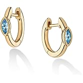 VACRONA Huggie Earrings for Women 18k Gold Plated Turquoise Huggie Hoop Earrings Cute Earrings Gifts for Her