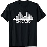 Chicago Skyline - Throwback Design - Classic T-Shirt