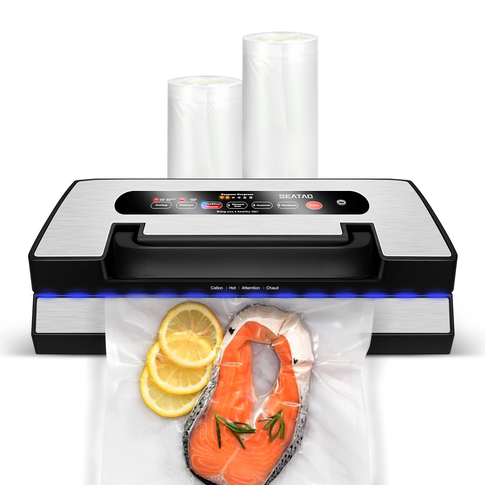 Photo 1 of SEATAO VH5188 Automatic Vacuum Sealer Machine, 90kPa Multifunction Commercial Vacuum Food Sealer For Food Preservation, Dry & Moist & Food & Extended Modes, LED lights, Double Seal