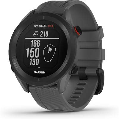 Garmin Approach S12 GPS Golf Watch 42,000+ Courses 30h Battery Slate Grey
