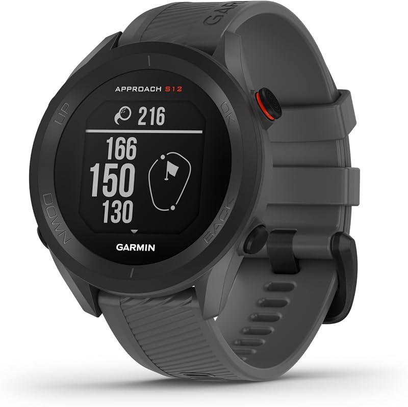 Garmin Approach S12 GPS Golf Watch 42,000+ Courses 30h Battery Slate Grey