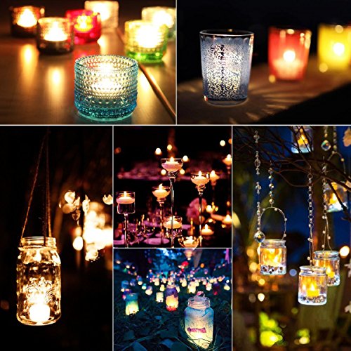 Flameless LED Candles,ANKO Realistic Flickering Effect Tea Light, Long Lasting Battery and Warm Light for Seasonal Decorations, Parties, Celebrations, Special Events and More. (PACK OF 48)