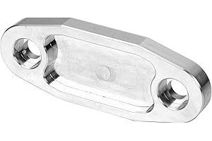 OUKENS Fuel Pump Block Off Plate, Engine Mounting Plate Silver CNC Aluminum with Gasket Replacement for 351C 351M 400M Engine