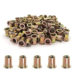 50PCS-Rivet Nuts,3/8"-16 Steel UNC Rivet Nut