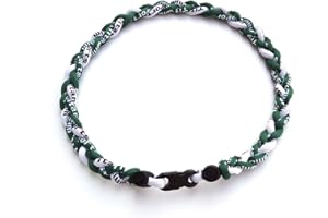 CEBUY 3 Rope Braided Tornado Titanium Sport Baseball Necklace 20"