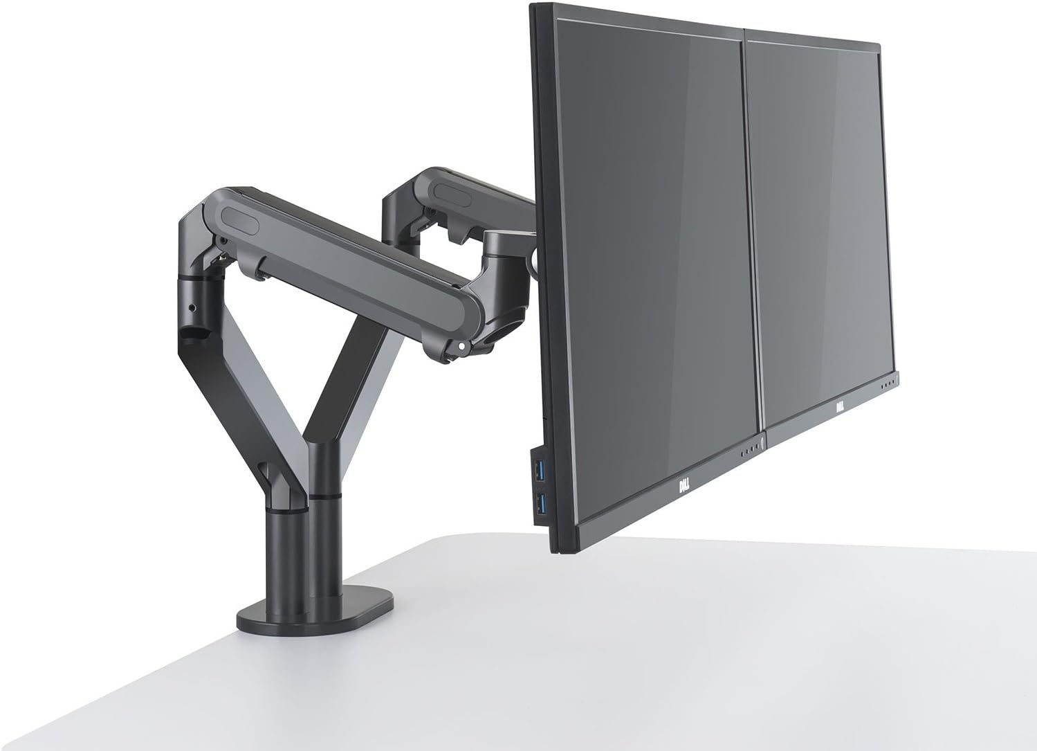 ThingyClub® Dual Gas Spring LCD Arm Desk VESA Bracket & Monitor Arm Stand for 10"-30" Screens: Tilt up 90° /down 85° - Image 5