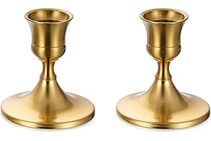 Sziqiqi Gold Candlestick Candle Holders - Decorative Candle Holders for Candlesticks Taper Candles Set of 2 for Dinning Table Fireplace Mantel Home Coffee Decorations