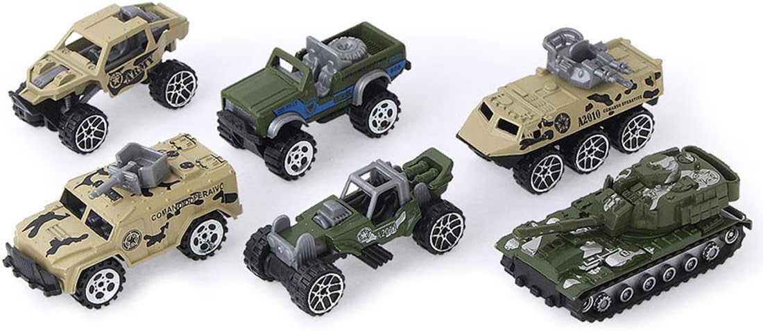PowerTRC Die-cast Military Truck Army Vehicle Models Car Toys, Mini Battle Army Toy, Panzer, Anti-Air Vehicle, Helicopter Playset for Kids: Toys & Games
