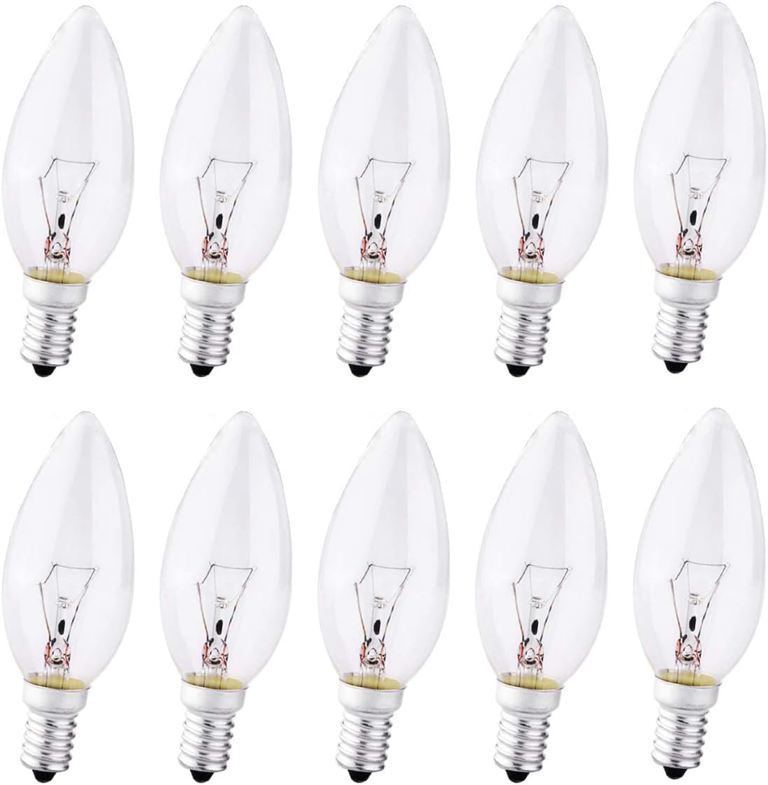 FanciBuy E14 Light Bulbs Screw in, Dimmable Candle Bulbs 4̣0̣Ẉ