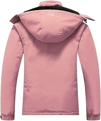 DLGJPA Women's Mountain Waterproof Ski Jacket Hooded Windbreakers Windproof Raincoat Winter Warm Snow Coat