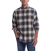 Weatherproof Vintage Men's Casual Button Down Long Sleeve Soft Brushed Plaid Flannel Shirt