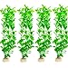 COMSUN 4 Pack Artificial Aquarium Plants, Large Size 10.6 inch Approximate Height, Fish Tank Decorations Home Décor Plastic Green