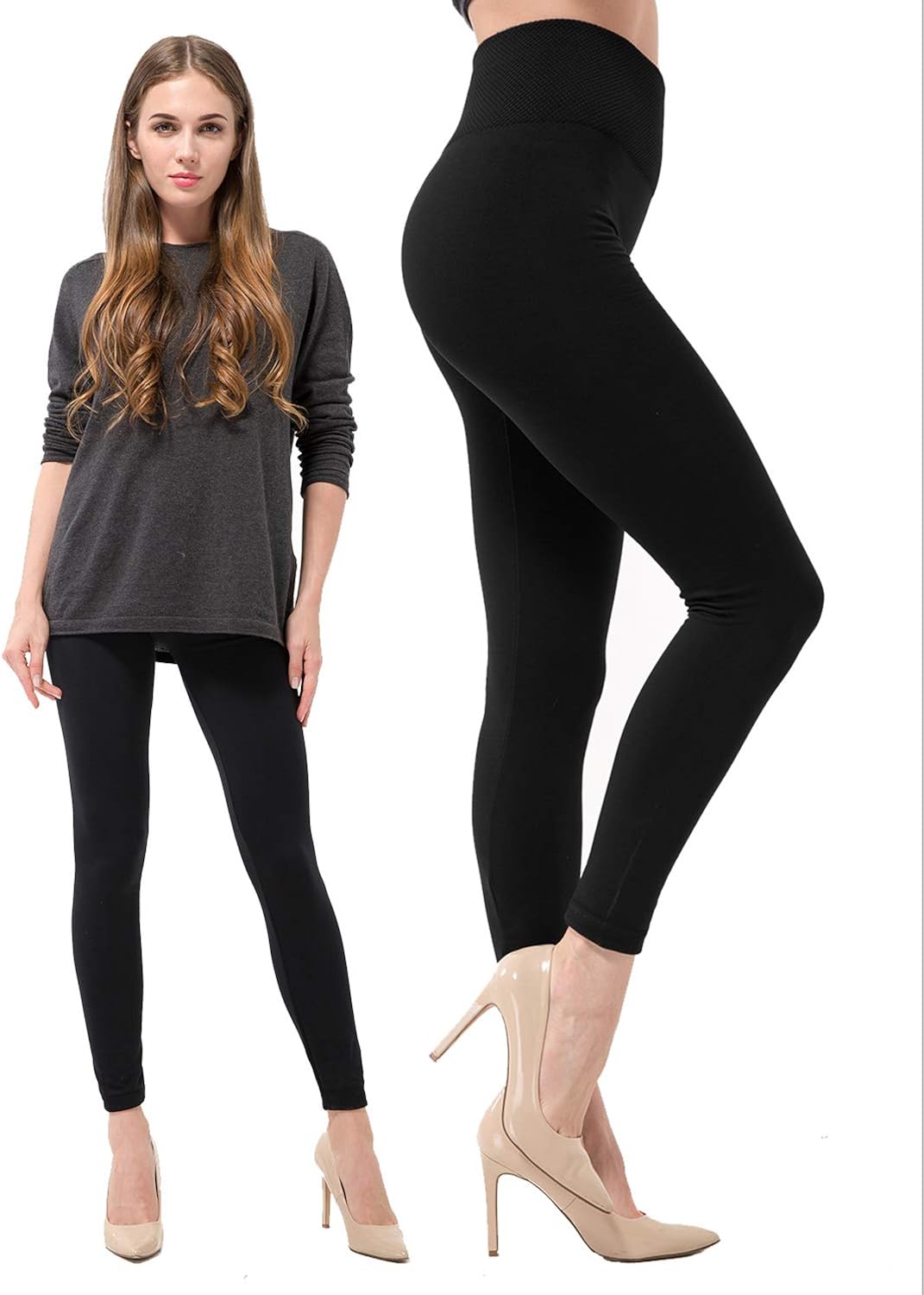 Diravo Fleece Lined Leggings Womens Fashion High Waist Tummy Control Leggings for Women Winter Warm (6 Pack(2black, 1wine, 1brown, 1charcoal, 1navy)) at  Women’s Clothing store