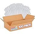 ZippySweets - 100 Pack Cotton Candy Cones - Heavy Duty Paper Sticks with Triple Wrapped Handle, Prevents Sticky Hands - Cotto