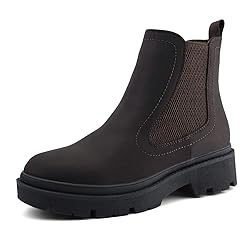 JABASIC Women Chelsea Boots Low Heel Elastic Ankle