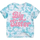 JZyangmei Big Sister Shirts for Girls Promoted to Big Sister Shirt Baby Toddler Cute Graphic Letter Sis Era Tee 1-7Y
