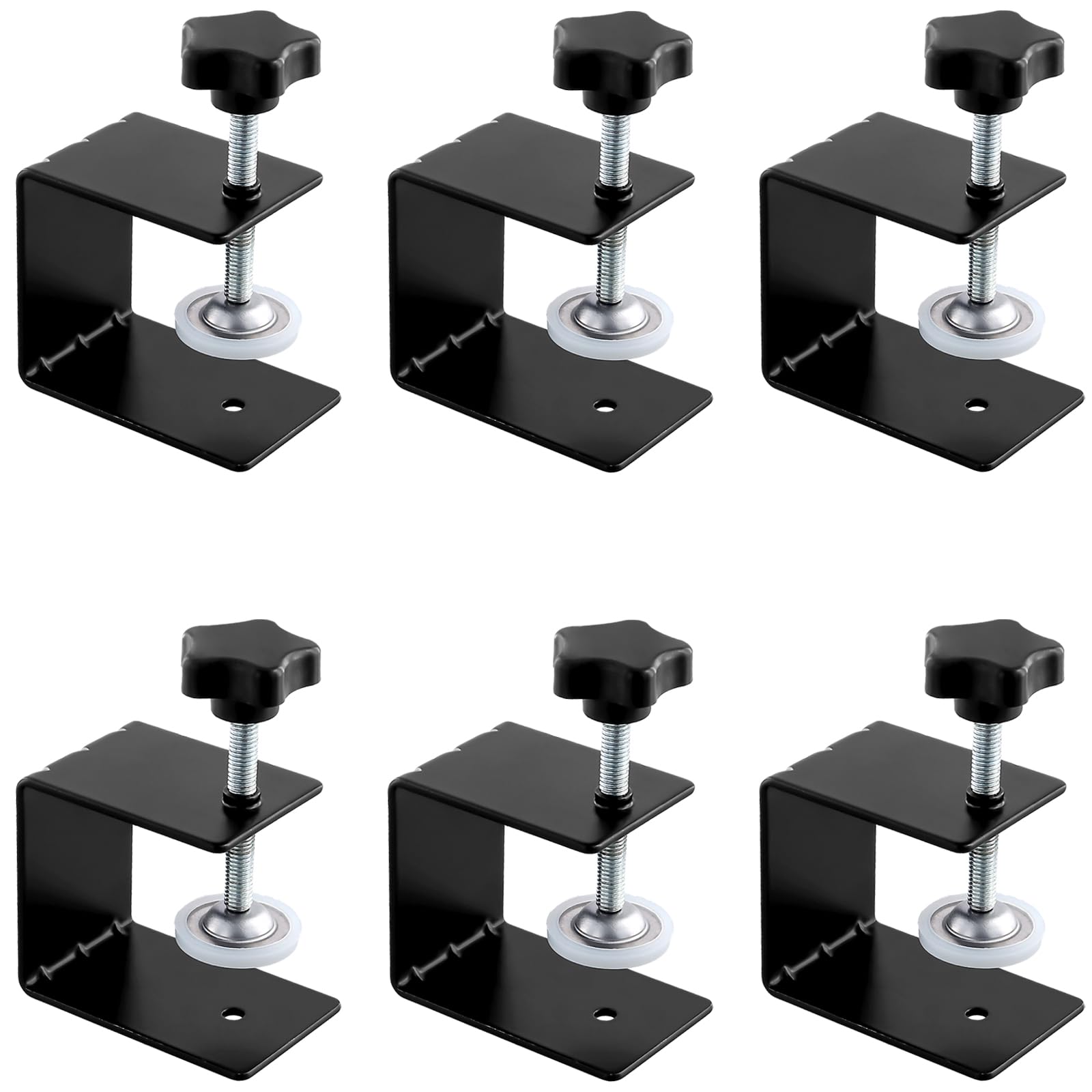 MAKTSAM 6 PCS 80x50mm Drawer Front Clamp, Fence G Clamps, Metal Desk Mounting Clamp Clamp, Universal Woodworking Tiger Clamps for Drawer Front Installation Woodworking