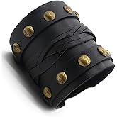 Scddboy Leather Bracelet for Men Women,Punk Braided Rope Alloy Bracelet Bangle Wristband