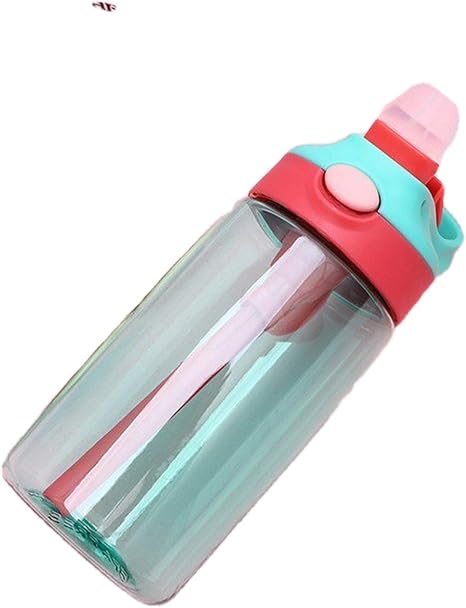 Amazon 水筒 直飲み キッズ プラスチック 透明 おしゃれ 軽量 プラボトル 通学 通園 お出かけ 子供用コップ 可愛い グリーン 水筒 マグボトル オンライン通販