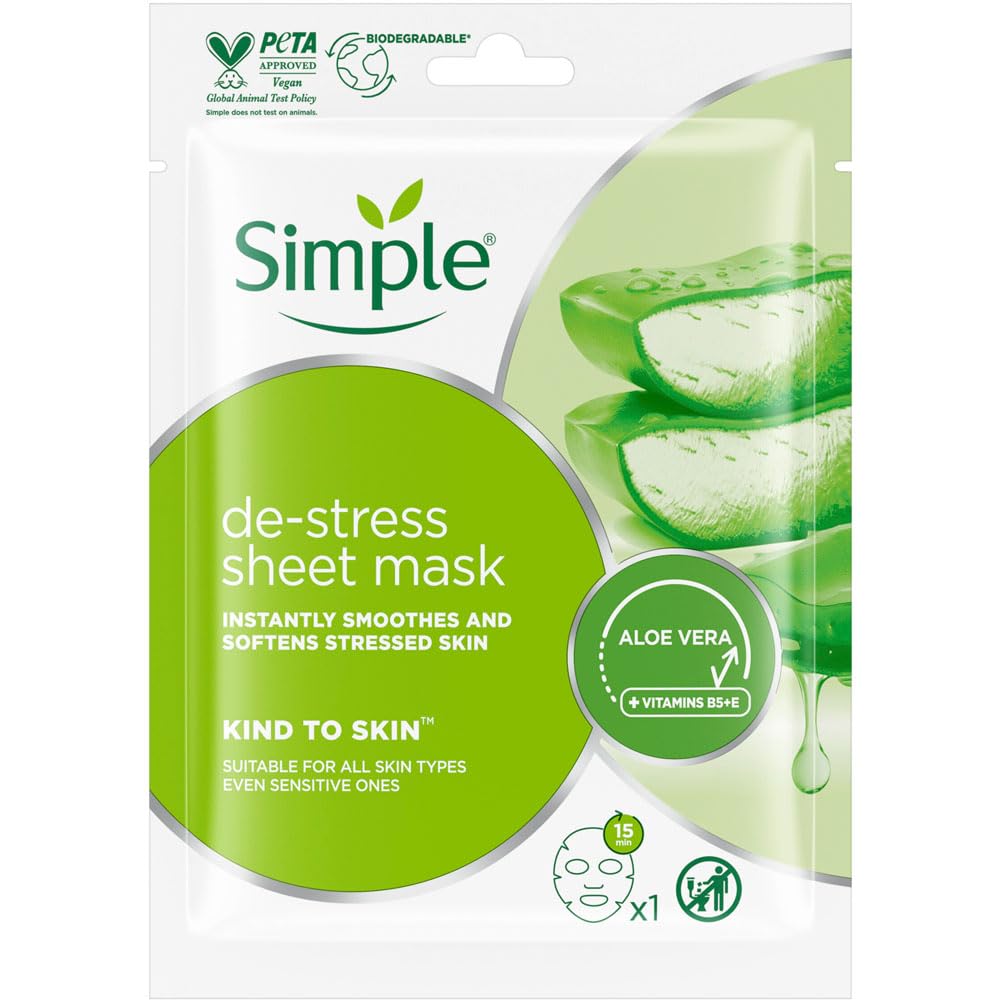 Simple Kind to Skin Sheet Mask De-Stress 1PC