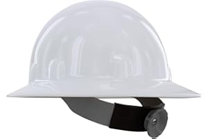 Fibre-Metal by Honeywell E1RW Supereight Thermoplastic Full Brim Hard Hat with 8 Pt. Ratchet Suspension, White