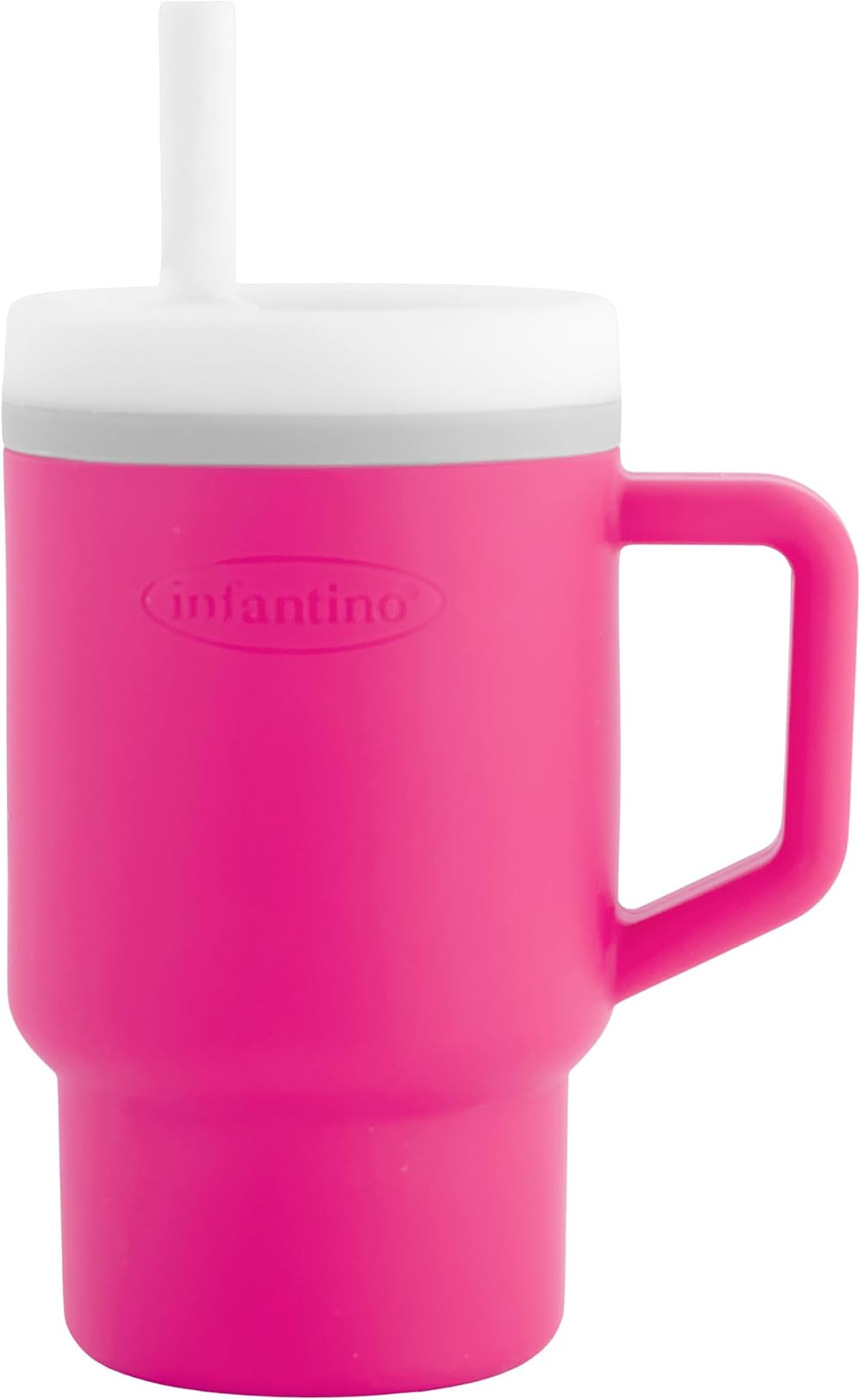 Infantino My 1st Tumbler 9 oz Bubble Gum Leak-Resistant Straw Handle