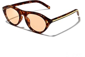 Chicid Cat Eye Sunglasses for Women Men, Retro Small Oval Frame with UV400 Protection for Driving Traveling