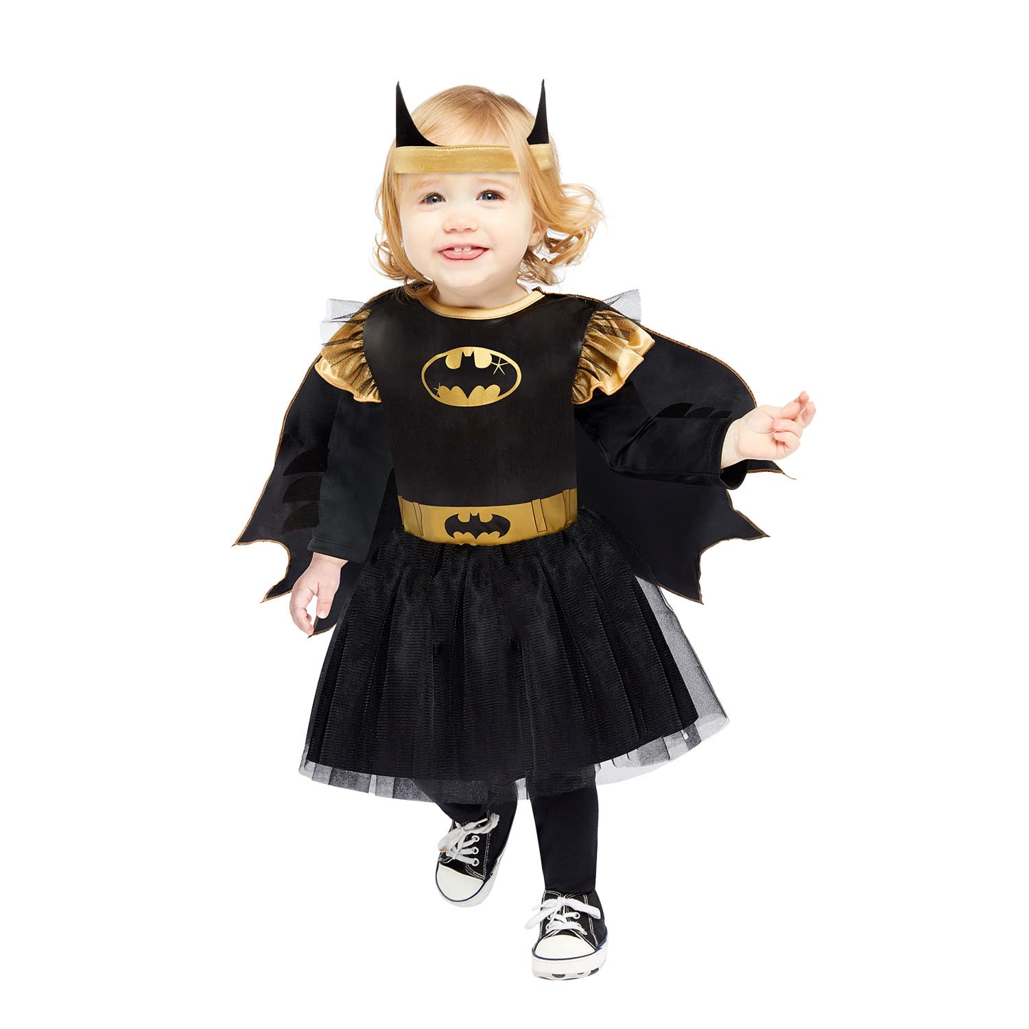 Amscan 9907678 Child Girls Official Warner Bros. Licensed Batgirl Toddler Fancy Dress Costume (18-24 months), Black