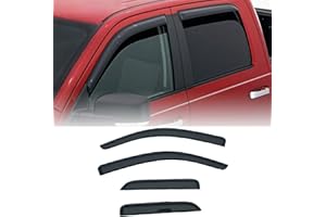 NOPOCA Sun Rain Snow Guard Wind Deflector Shade Window Visors Accessories Fit 2014 2015 2016 2017 2018 Chevy Silverado/GMC Sierra Double/Extended Cab NP94528 4pcs
