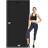 Hatha Yoga Extra Long TPE Yoga Mat 79" x 40” x 1/2" Thick Non-slip Exercise Mat for Home Gym Use, Yoga, Pilates, Fitness & Workouts
