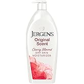 Jergens Original Scent Dry Skin Body Lotion, Hand and Body Moisturizer, Cherry Almond Essence, Dermatologist Tested, 32 Oz