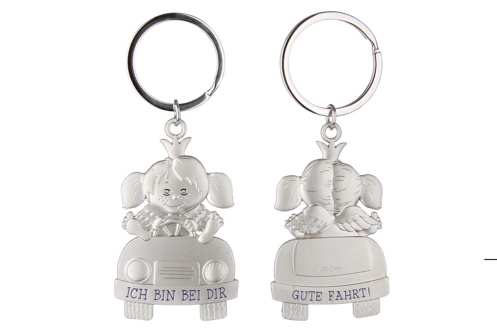 1 Key Ring Angel in Car Metal 10 x 3.5 cm