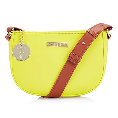 Caprese Tilda Womens Sling Bag (Bright Yellow)