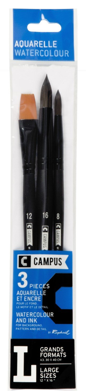 Campus – p10410.00 Watercolour Brushes – Set of 3