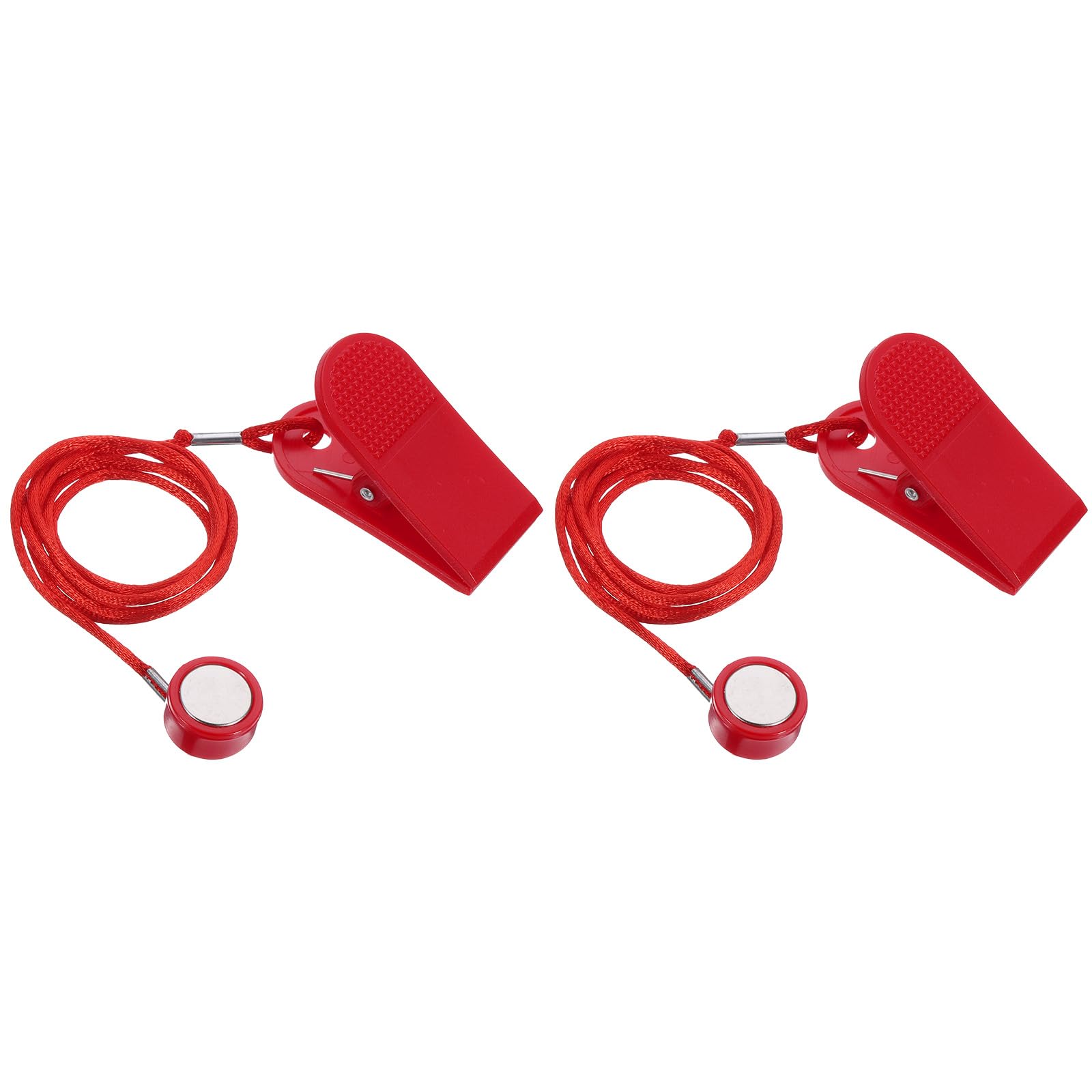 PATIKIL Universal Treadmill Magnet Safety Key 0.75inch, 2 Pack Treadmill Key Replacement with Magnetic Safety Switch Lock for Running Machine Image Gym, Red