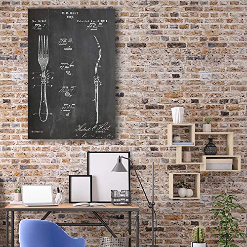 Hand Painting Line Drawing Vintage Black Board Painting Wall Bedroom Living House