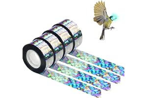 4 Pcs 1048ft Bird Repellent Devices Outdoor Bird Scare Tape Ribbon Hanging Reflective Bird Tape Ribbon Bird Deterrents for Ou