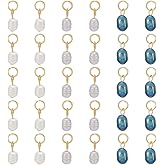 PH PandaHall 30pcs 3 Colors Natural Pearl Charms Freshwater Pearl Pendants, 20mm Pearls Dangle Charms with Golden Jump Rings for Earring Bracelet Necklace Jewelry Making