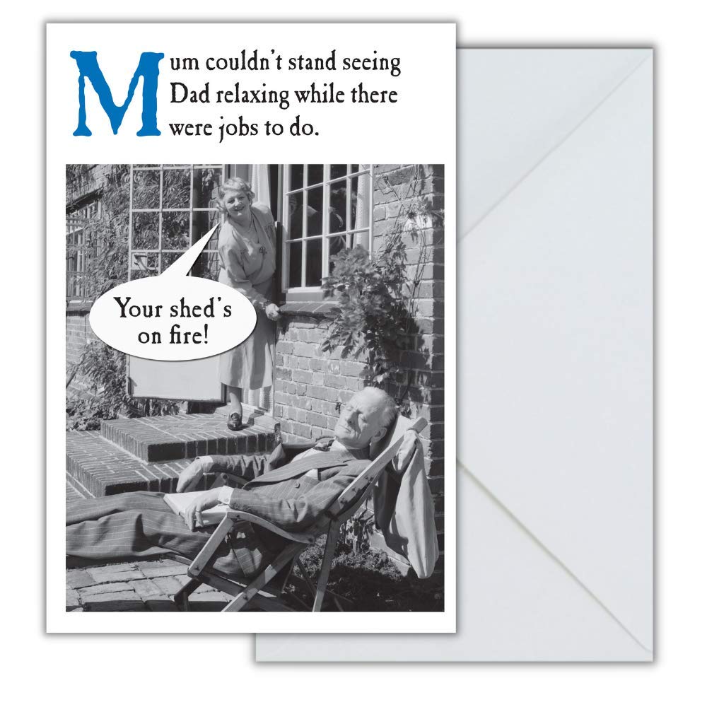 Emotional Rescue, Relaxing Humourous Father's Day Card, Dad Father's Day Card, Multi-Coloured