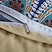 AILOVYO Queen Size 3 Piece Bohemian Style Luxury Mandala Namaste Bedding Set Comforter Cover Set Polyester Boho Comforter Duvet Quilt Cover and Pillowcase Soft Bedclothes